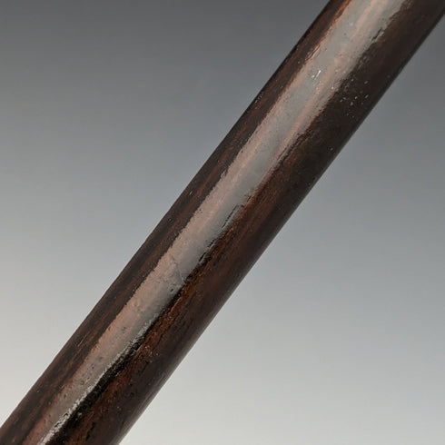 1901 British antique gentleman's walking stick, pure silver, engraved pattern, round handle, 89cm